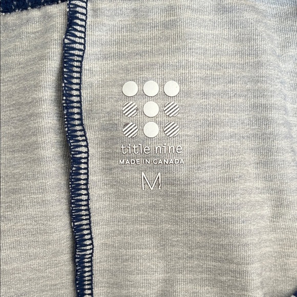 Title Nine Blue and Gray Striped Performance Mini Dress - Size Medium - Picture 2 of 12